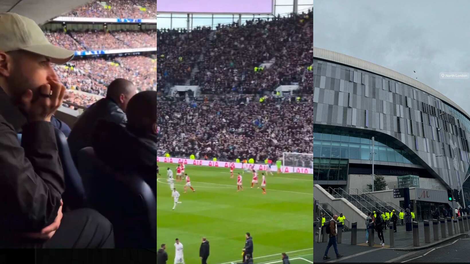 Santiago Giménez acudió al Tottenham Stadium el pasado fin de semana.