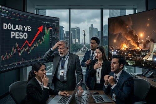 Miedo a la guerra hunde al peso y dispara el dólar a $17.63