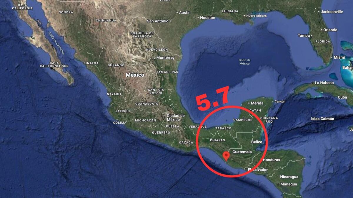 Sismo de 5-7 impacta Chiapas el miércoles; el epicentro se localizó en Guatemala