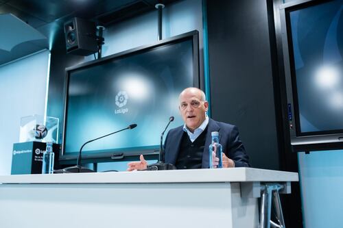 Javier Tebas se disculpa con Vinicius por sus polémicas declaraciones