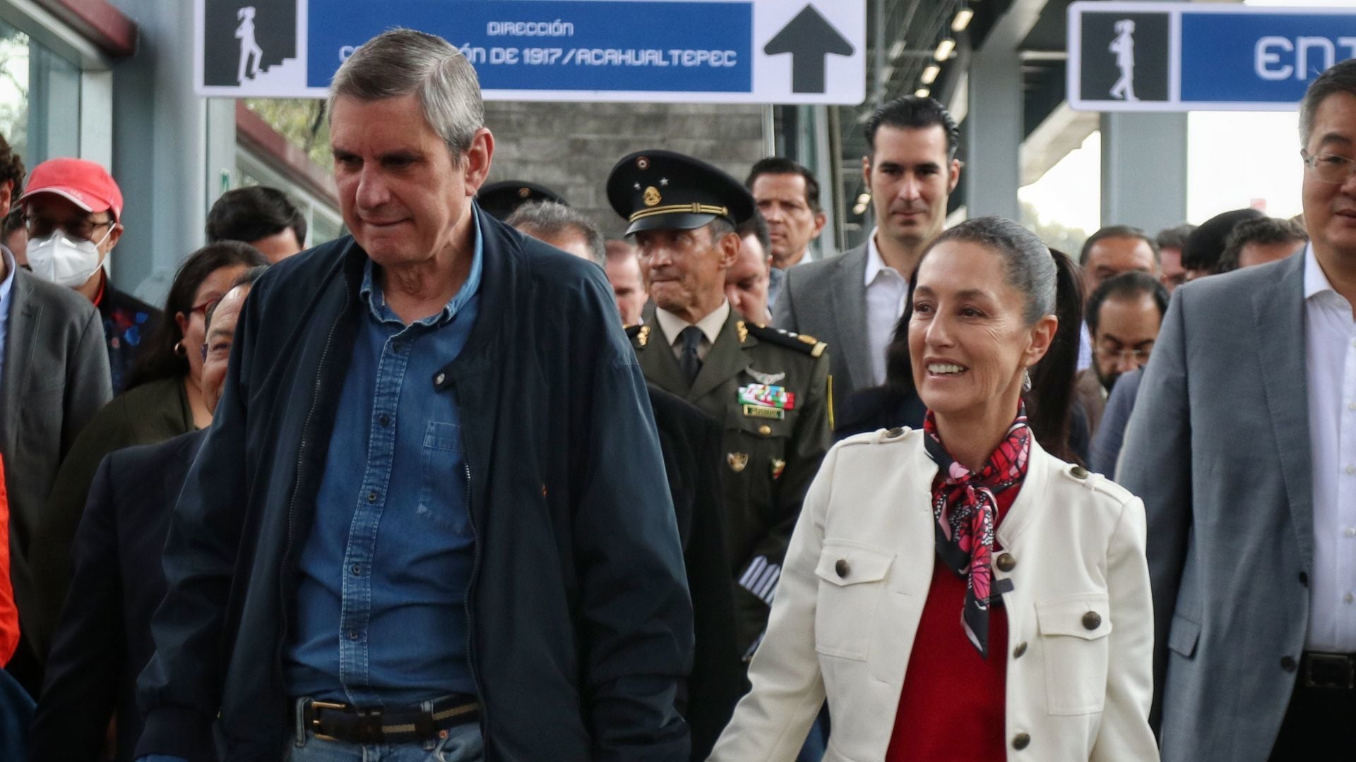 Claudia Sheinbaum Pardo, jefa de Gobierno de la Ciudad acompañada su pareja Jesús María Tarriba Unger. Foto: Cuartoscuro