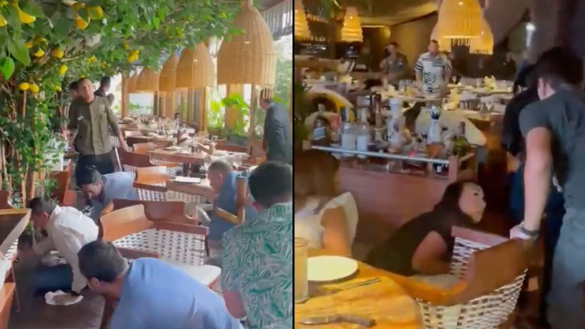 Los comensales y trabajadores se resguardaron, tras escuchar los disparos