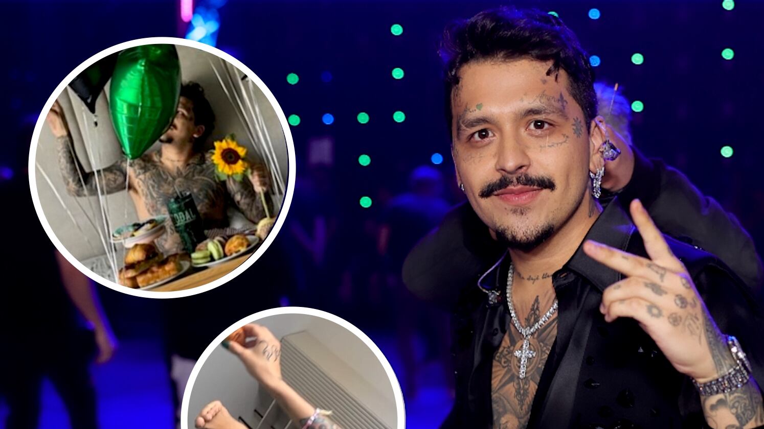 El cantante mexicano dio la bienvenida a un nuevo año de vida junto a Cazzu.