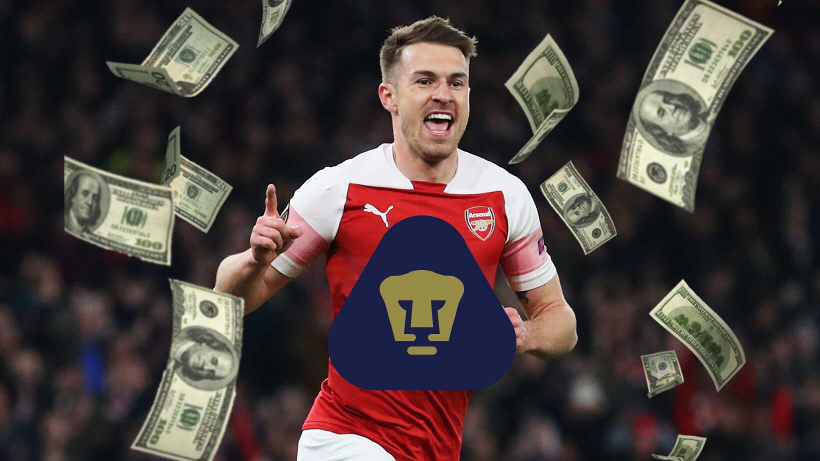 Aaron Ramsey tendría un millonario sueldo con Pumas.