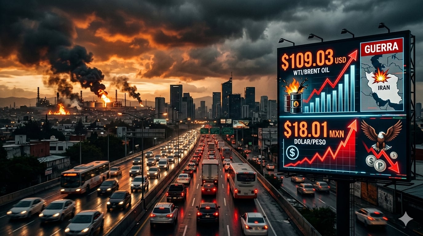 Lunes negro: el petróleo rebasa 109 dólares y el dólar ya está en 18 pesos