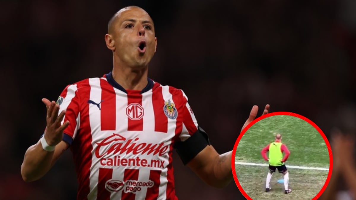Exótico calentamiento del Chicharito Hernández