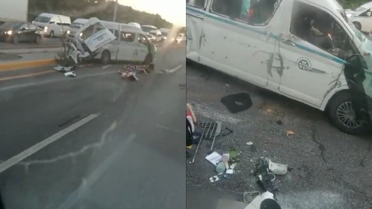 Choque de combia en Riviera Maya deja muertos y heridos.