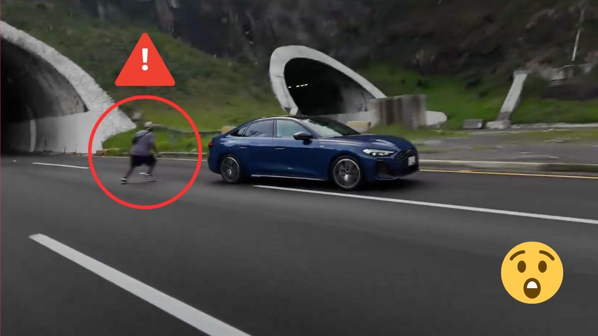 Video: Intento de asalto en la México-Toluca casi provoca tragedia mientras influencer grababa reseña de autos