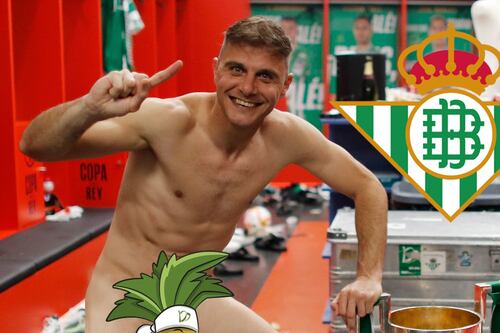 Jugador del Betis posa desnudo para celebrar la Copa del Rey ganada al Valencia