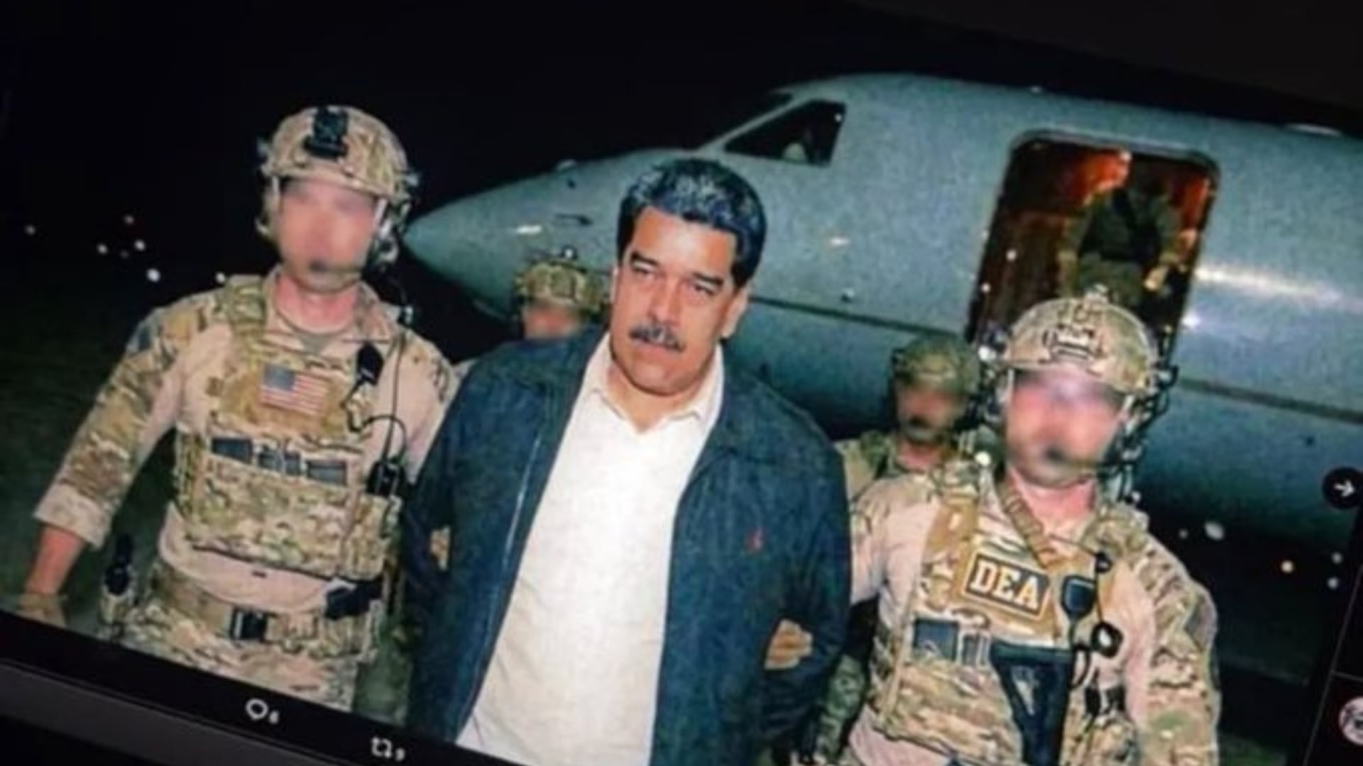 Esta sería la primera foto de Nicolás Maduro como capturado por Estados Unidos