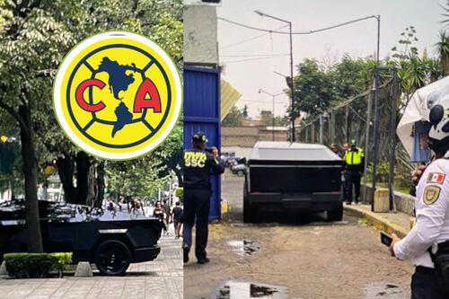 Arrastran a corralón cybertruck de jugador del América sin placas y por bloquear banquetas de Polanco