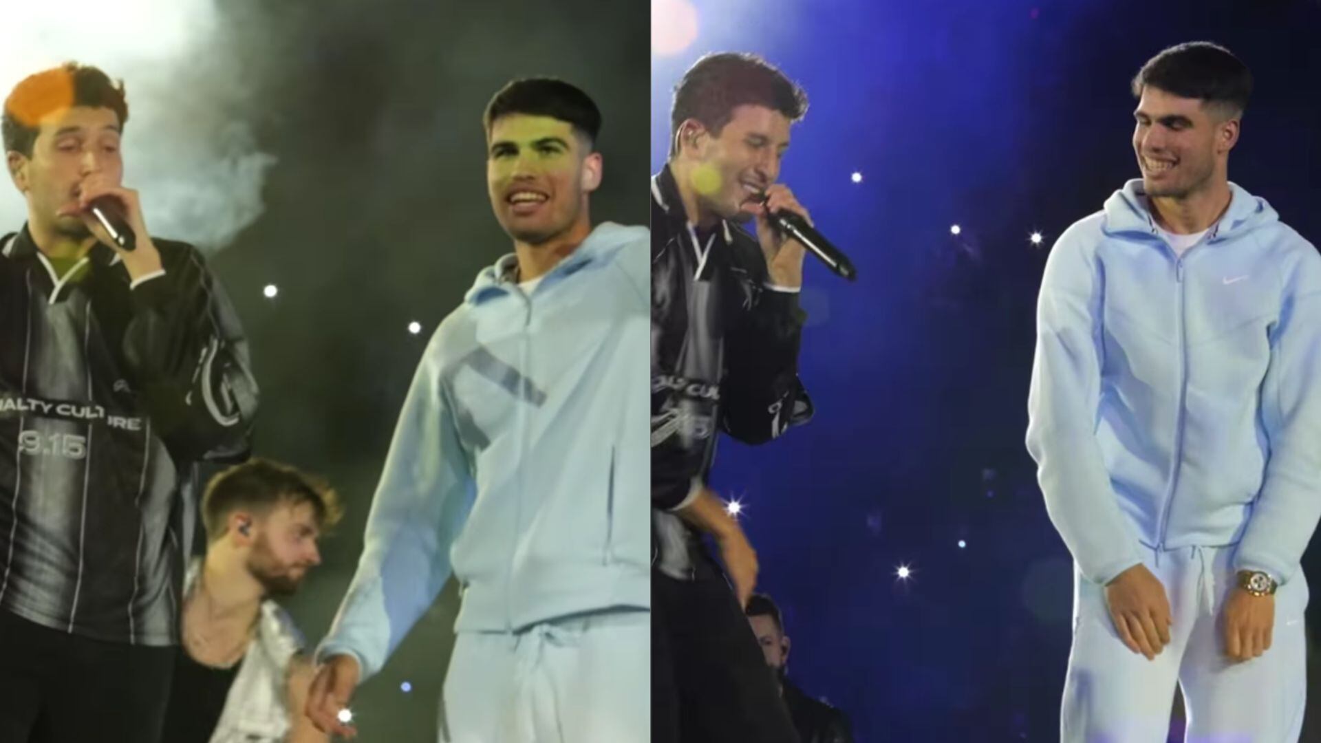 Carlos Alcaraz y Sebastián Yatra en el Tennis Fest 2023