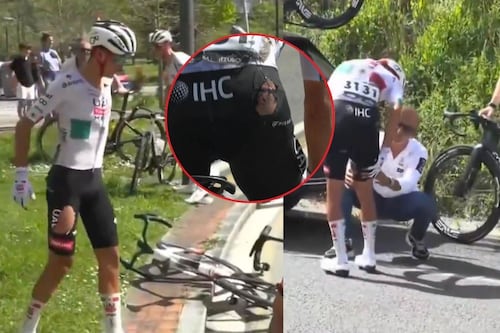 ¡Se acabó! Isaac del Toro sufre aparatosa caída y abandona la Vuelta al País Vasco (Video)
