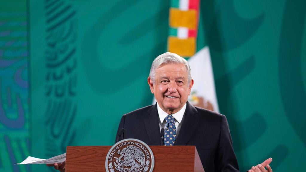 El presidente Andrés Manuel López Obrador durante su intervención en La Mañanera