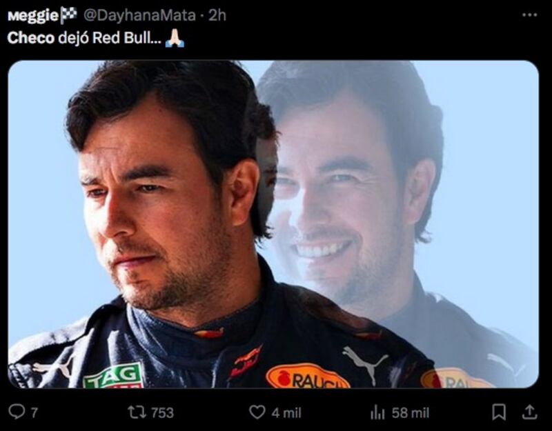 Memes salida de Checo de Red Bull
