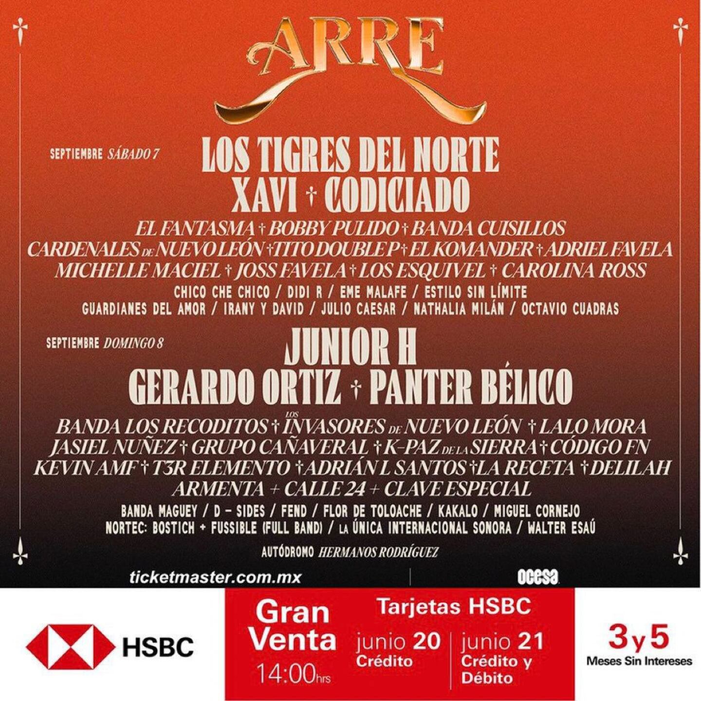 Festival Arre 2024 Cartel oficial, line up, fechas, preventa, venta y
