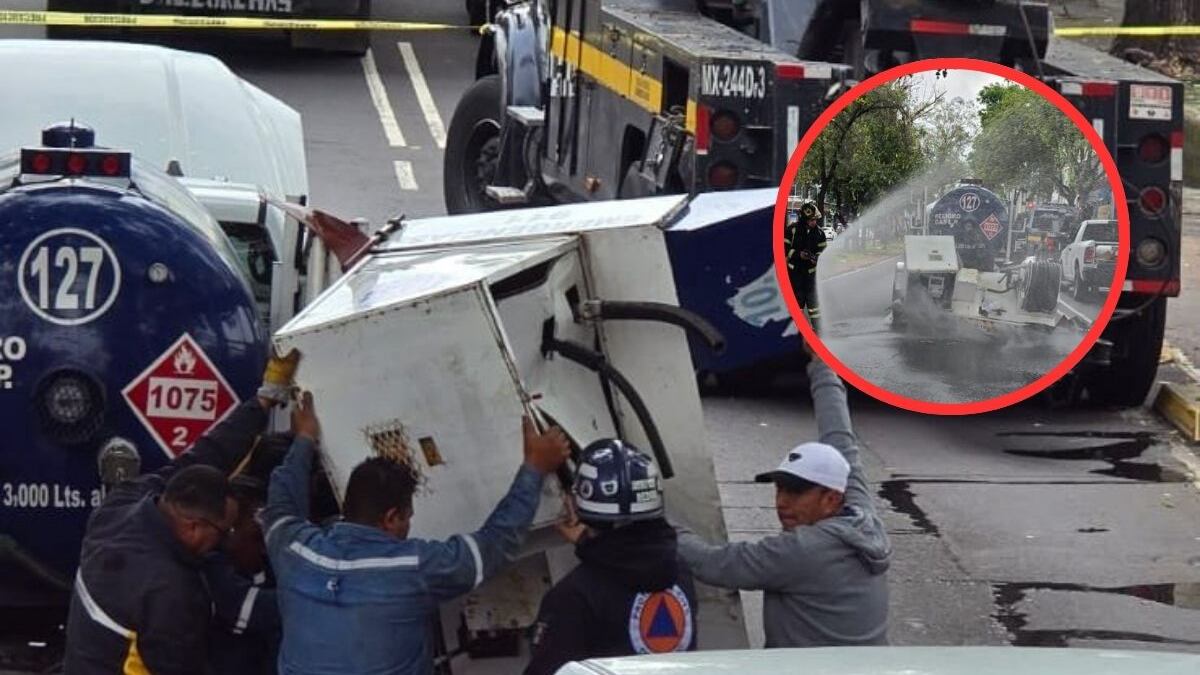 ¡Otra pipa de gas en CDMX! Choque con camión alarma a capitalinos en la alcaldía Cuauhtémoc