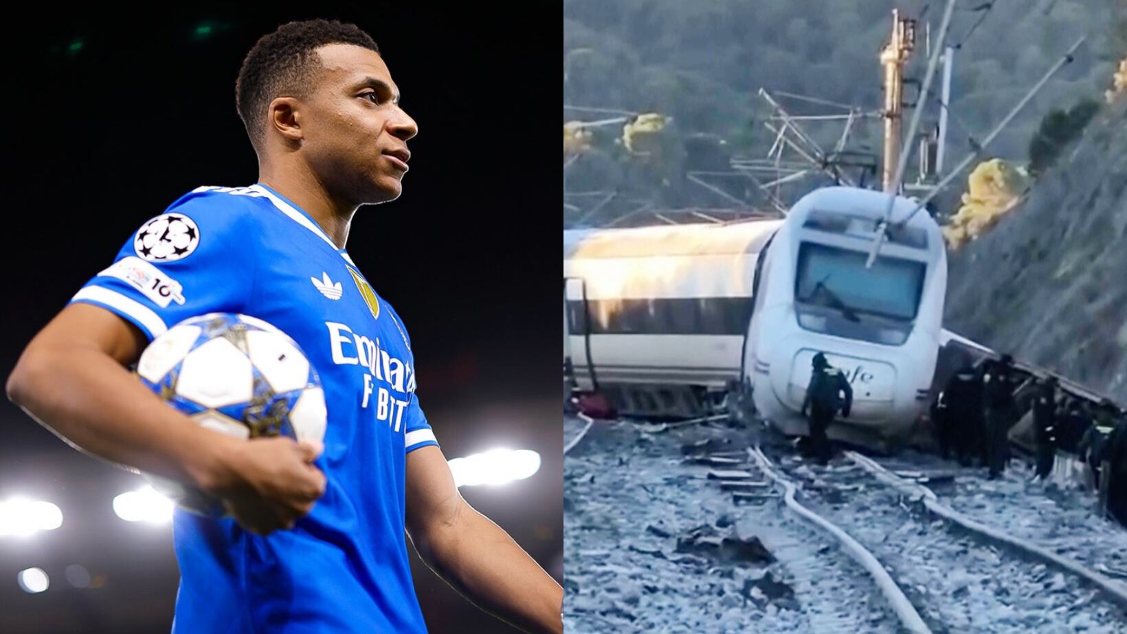 Mbappé lamentó la tragedia ferroviaria en España.