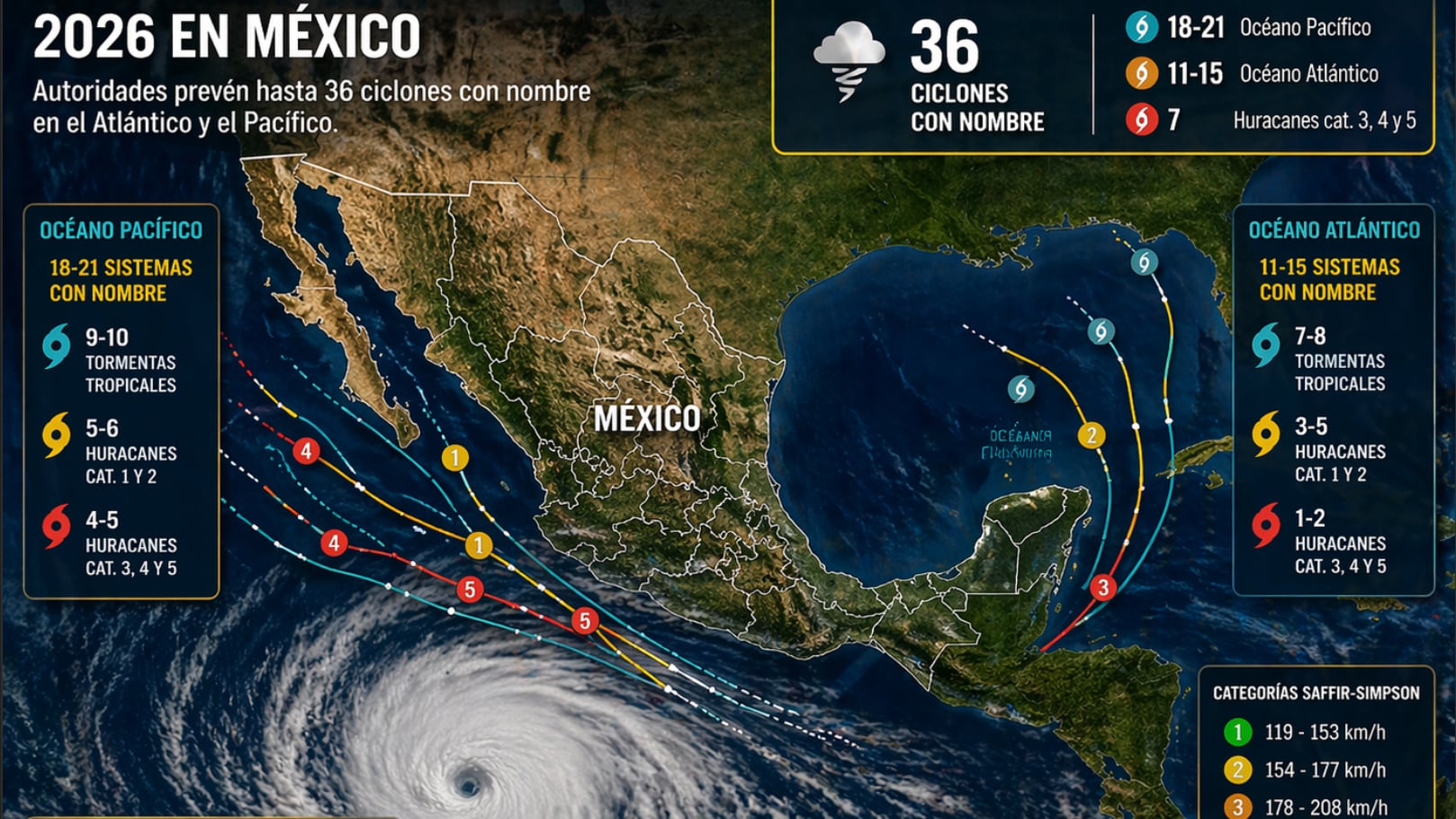 Temporada de huracanes 2026 en México