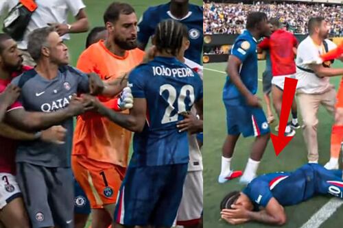 ¿Mal perdedor? Luis Enrique enloquece y golpea a jugador del Chelsea: Video