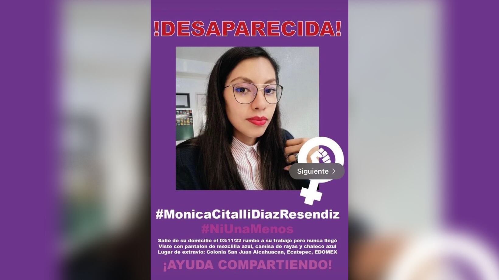 Mónica Citlalli Díaz Reséndiz, maestra de inglés desaparecida en Ecatepec