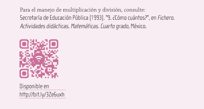 Código QR en el libro Nuestros Saberes de Cuarto año de Primaria (SEP)