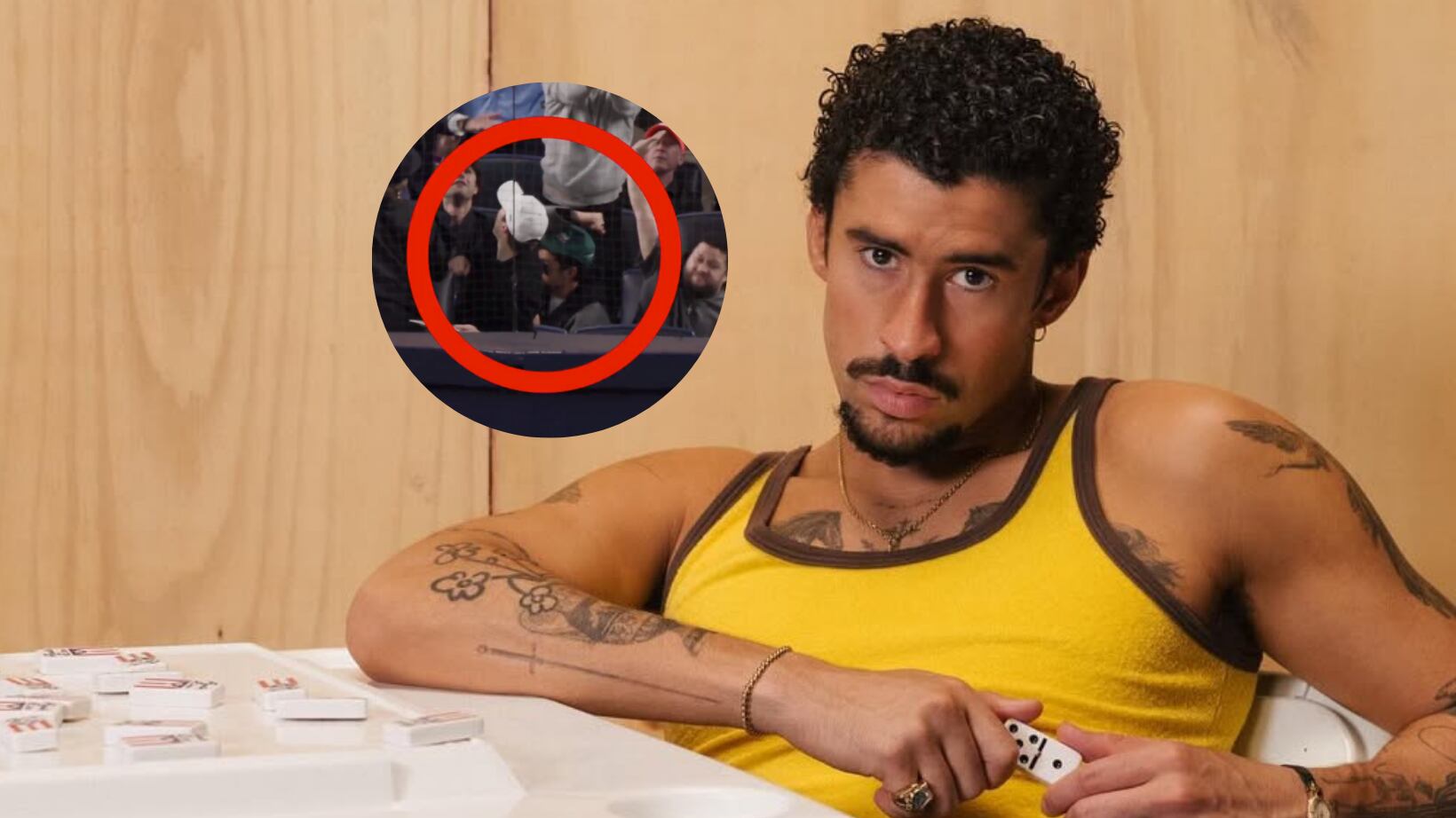 Bad Bunny recibió pelotazo en juego de beisbol.