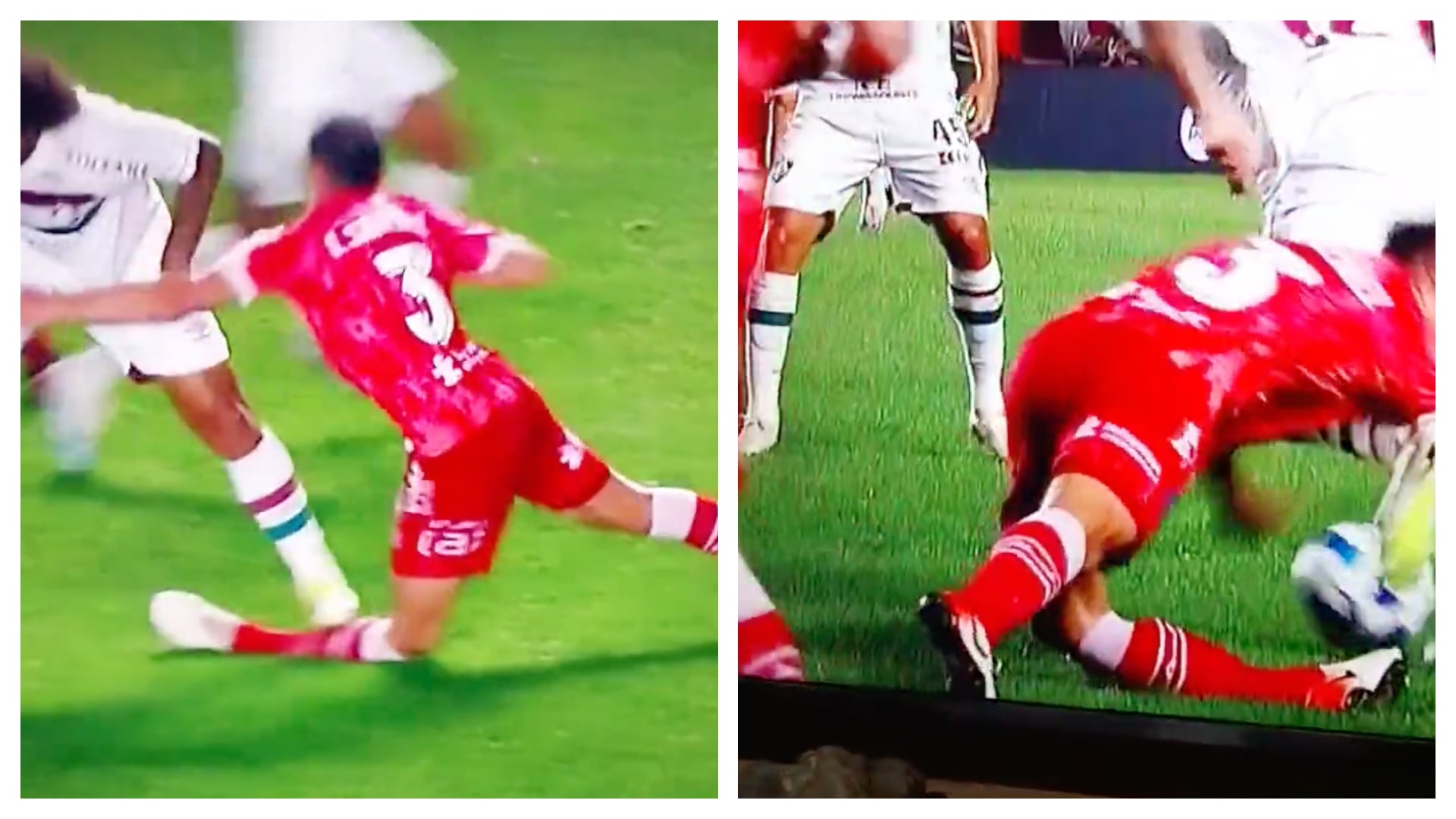 Marcelo exestrella de Real Madrid lesionó a Luciano Sánchez de Argentinos Juniors