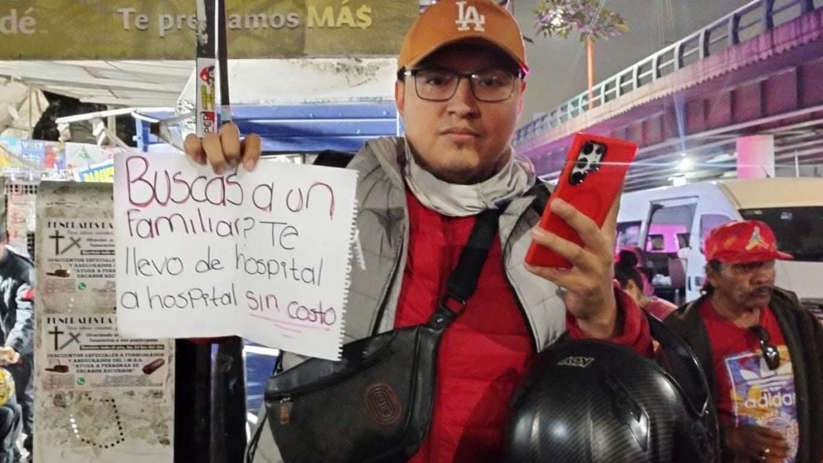 ‘Te llevo sin costo’: Repartidor ofrece transporte gratis a familiares de heridos por explosión en Iztapalapa