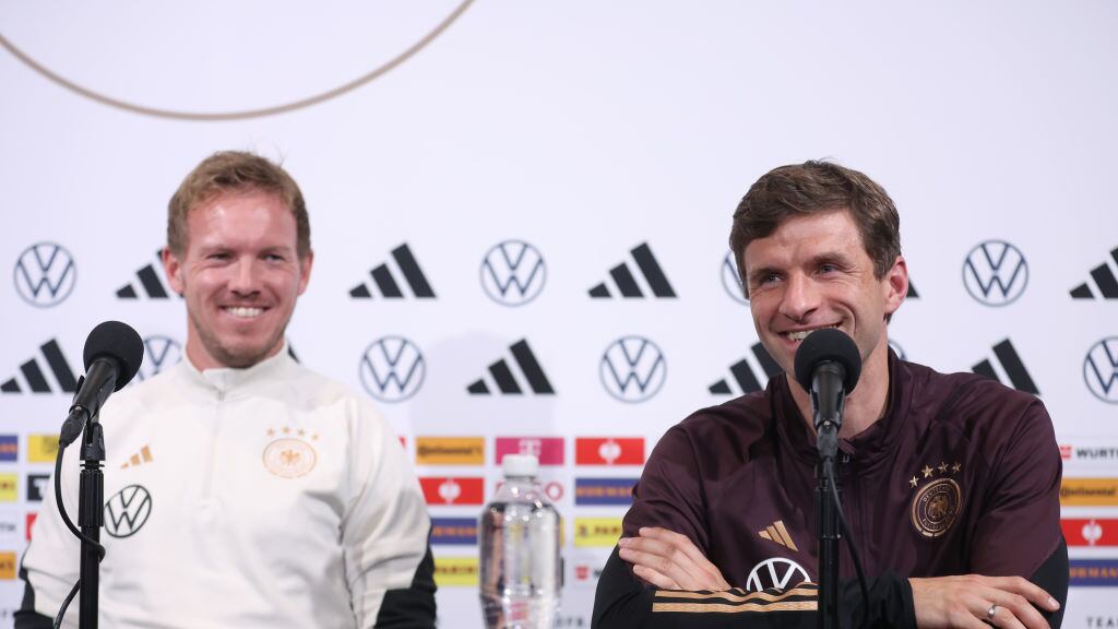 Nagelsmann y Muller en conferencia de prensa, previo al duelo contra la Selección mexicana.