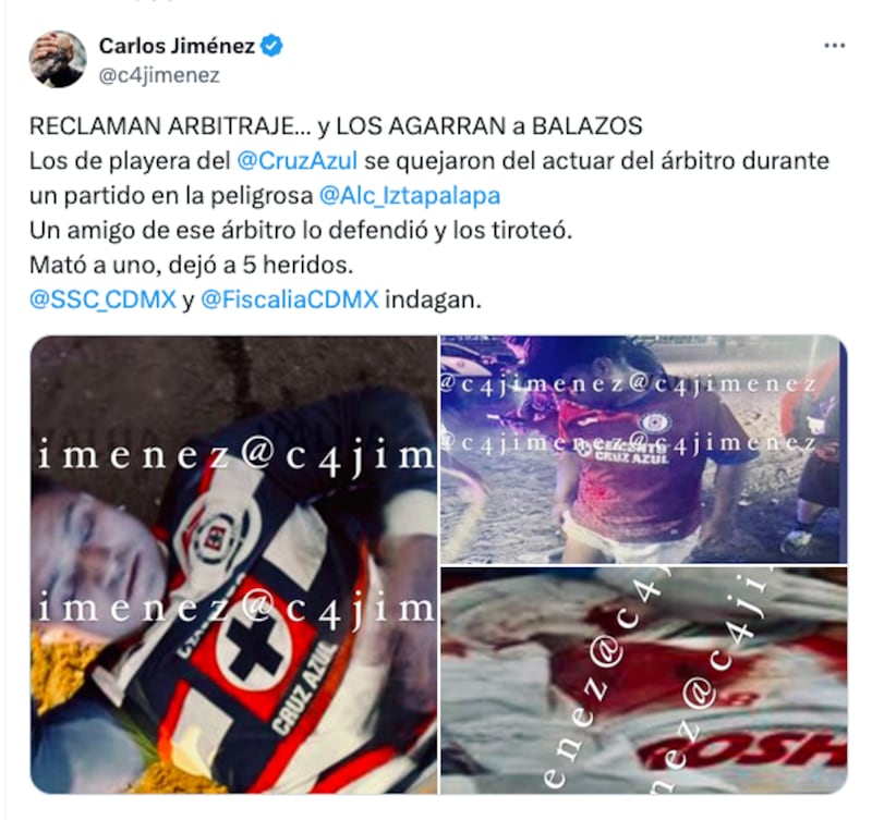 Un hombre defendió a un árbitro y disparó contra jugadores que reclamaban su actuación en un partido amateur; la SSC y la Fiscalía ya investigan