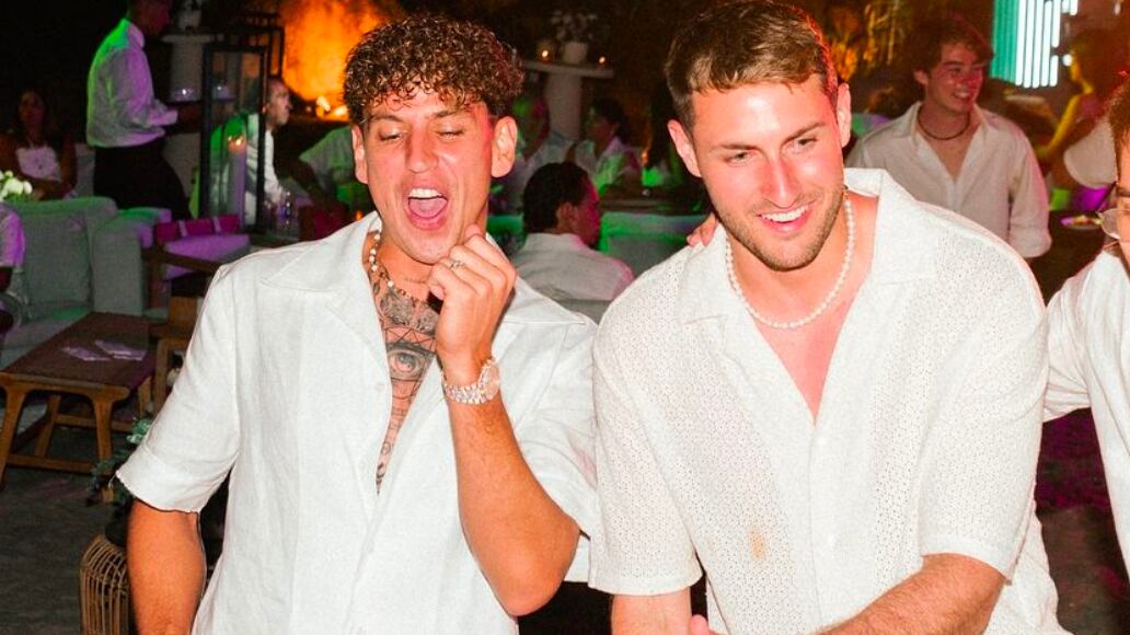 Igor Lichnovsky se divirtió en la boda de Santiatgo Giménez.