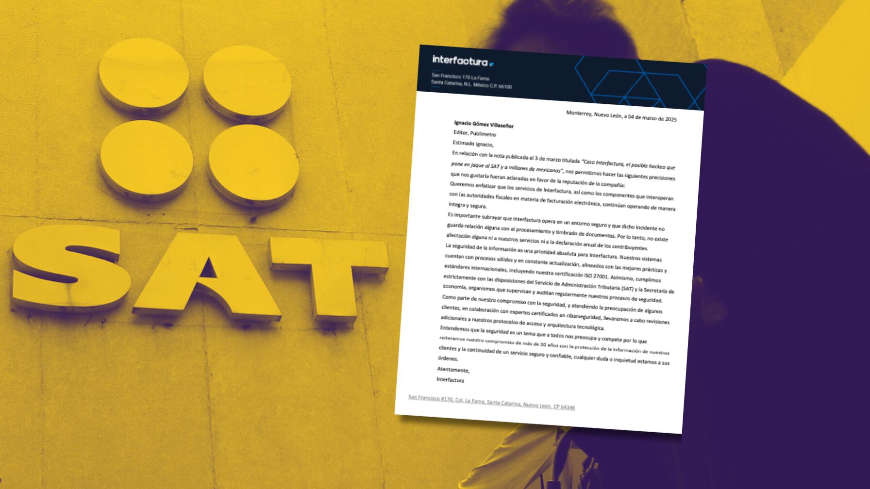 nterfactura confirma hackeo, asegura protección de datos fiscales y promete auditoría extra tras el ataque de ransomware Cl0p.