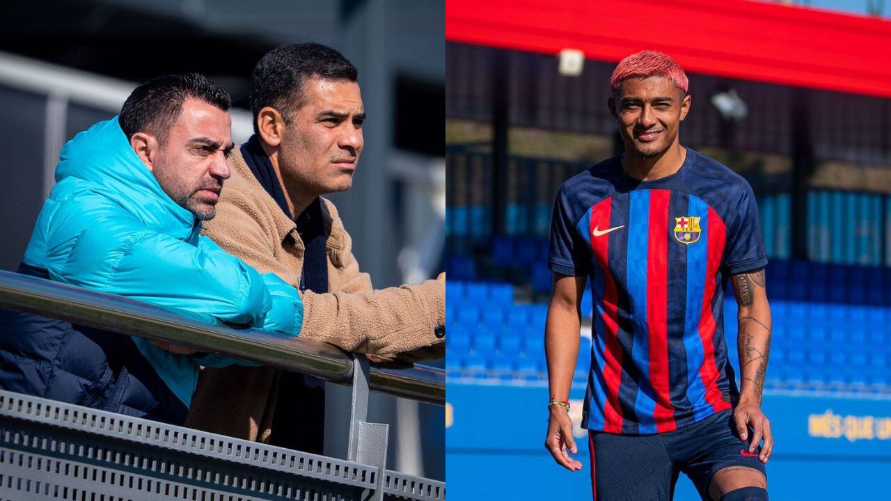 Xavi Hernandez y Julián Araujo