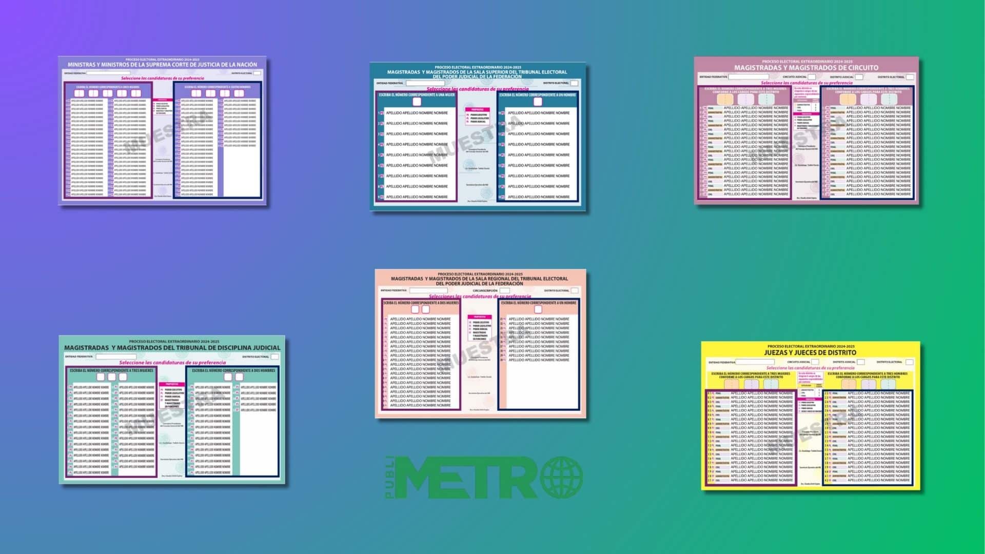 Elecciones del Poder Judicial: Significado de los colores y contenido de las boletas de votación