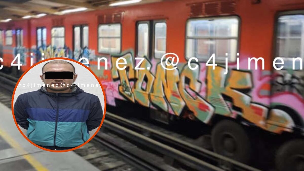 El detenido se dedicaba a 'grafitear' los vagones del servicio de transporte. (Especial)