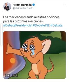 Usuarios de redes sociales compartieron memes de los momentos más divertidos del debate presidencial.