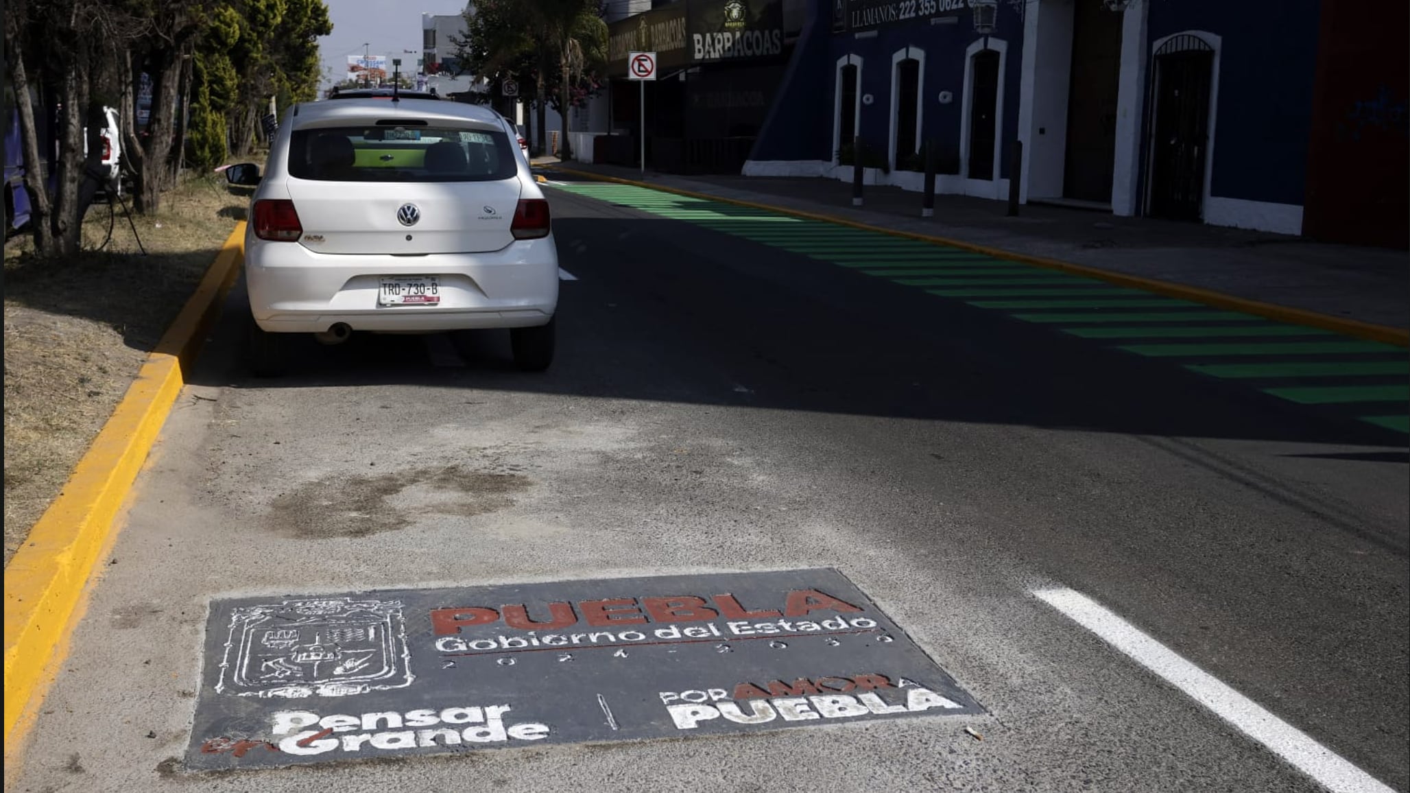 Rehabilitan vialidades en Puebla