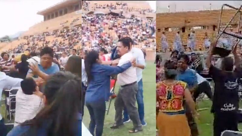 Guelaguetza popular termina a golpes entre maestros y seguidores de diputado