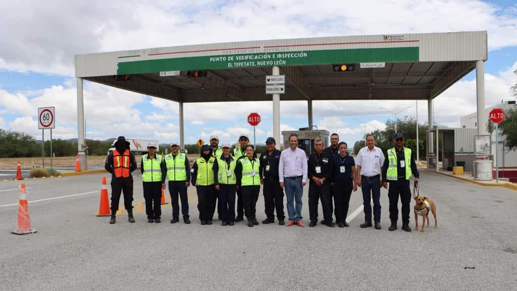 Marco González acudió a Doctor Arroyo para supervisar el punto de inspección, uno de los tres de NL.