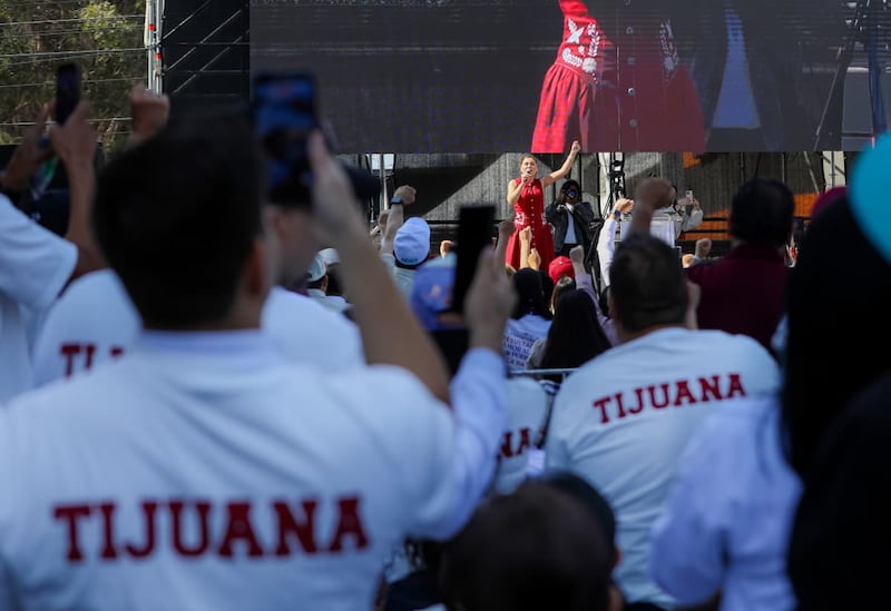 Marina del Pilar respalda informe de Claudia Sheinbaum ante más de 27 mil asistentes en Tijuana