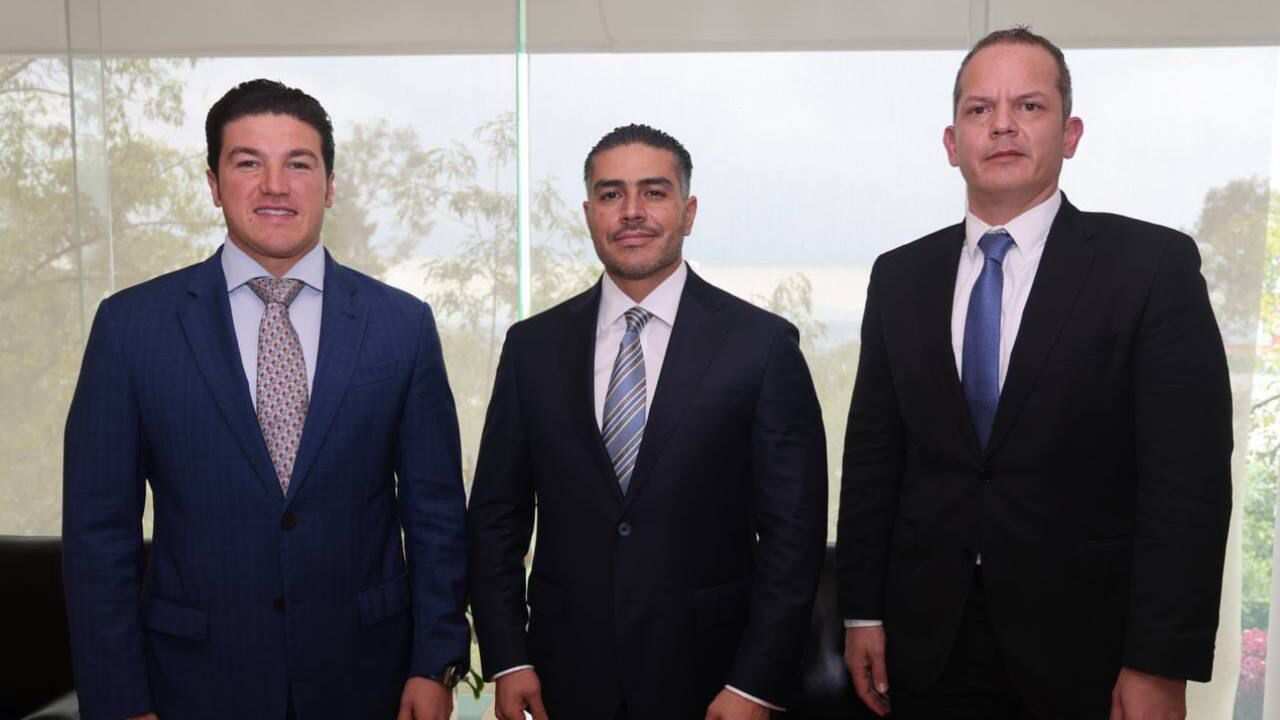 Samuel García, Omar García Harfuch y Gerardo Escamilla.