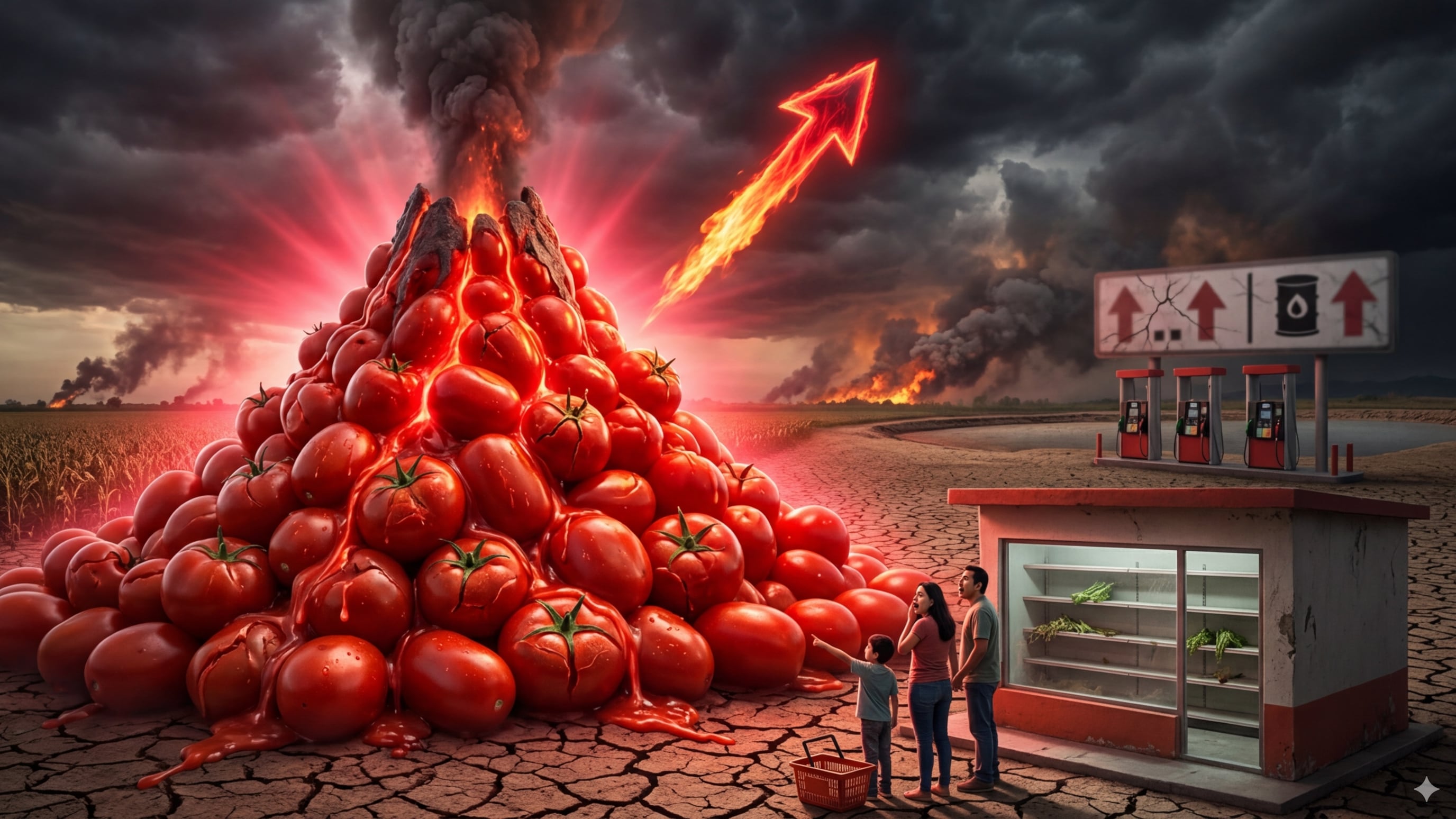 En el primer trimestre, la canasta básica subió 3.18%; gasolina, fertilizantes y sequía elevaron costos de producción y distribución.