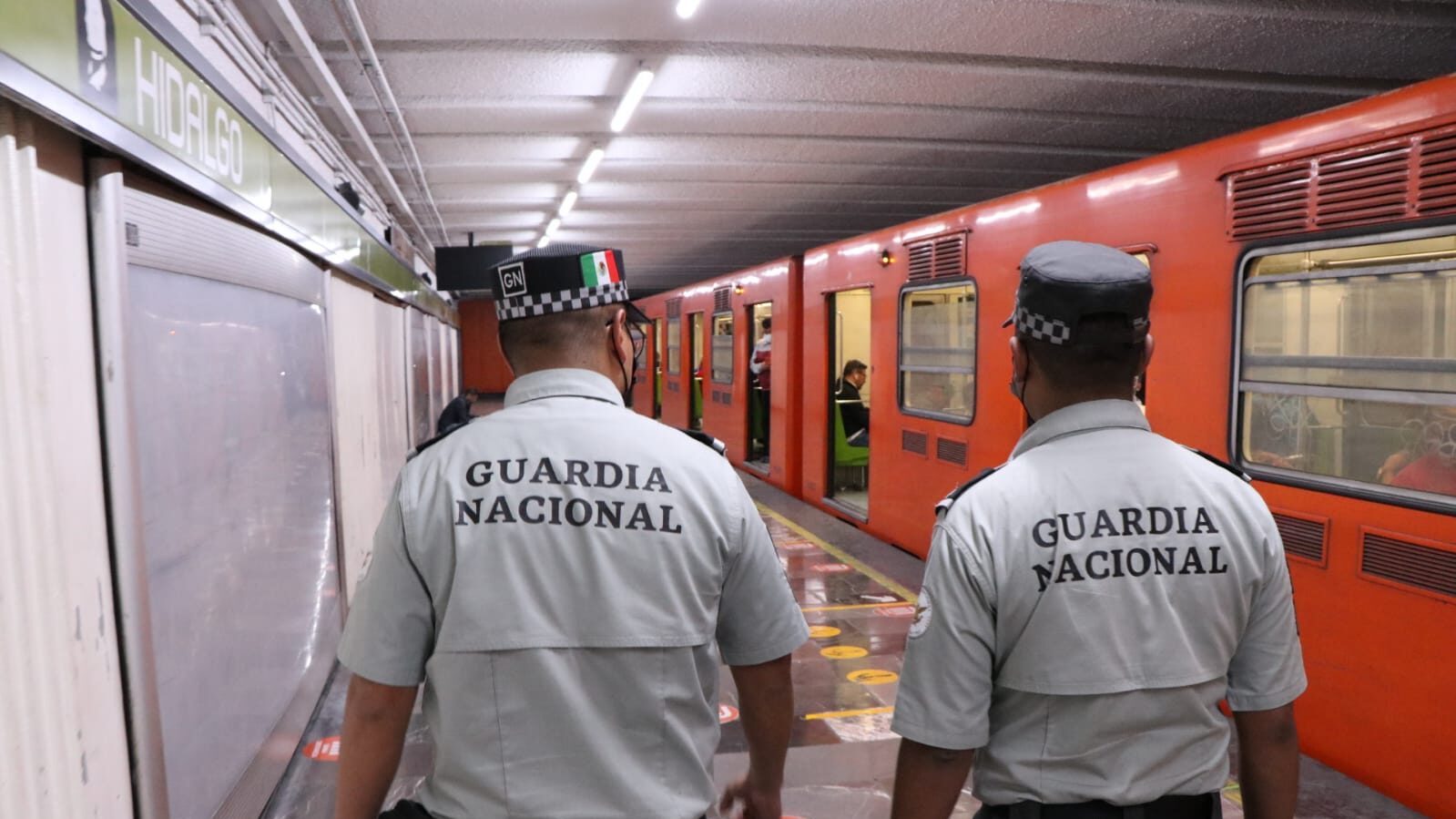 Presencia de la Guardia Nacional en el Metro de la Ciudad de México. Foto: Nicolás Corte / Publimetro