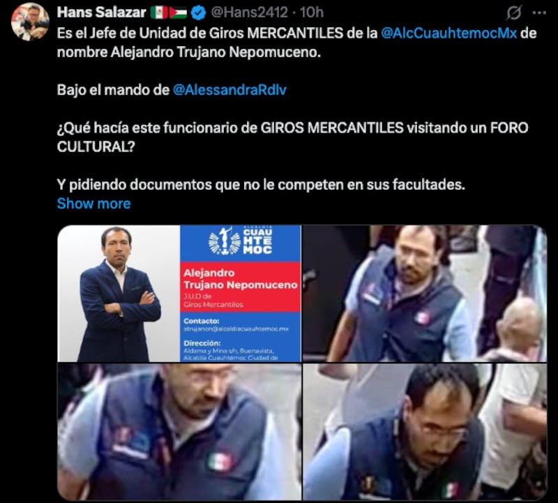 ¿Qué funcionario público provocó todo lo sucedido en el Foro Alicia ?