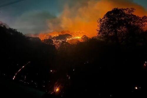 Más de 100 elementos continúan en labores para sofocar incendio en Pinar de la Venta