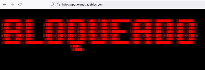 El sitio falso bloquea la página cuando se ingresa desde una computadora de escritorio.