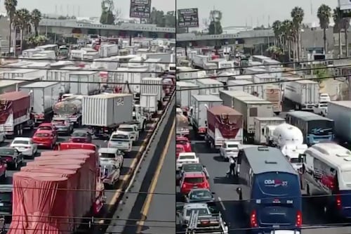Autopista México-Querétaro totalmente detenida tras accidente vial; transportistas cancelan bloqueo en la zona