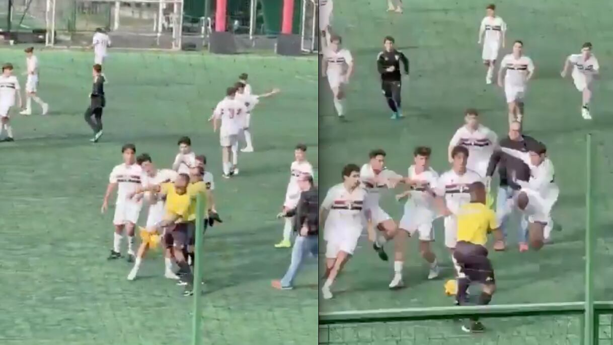 Campal entre árbitros y jugadores