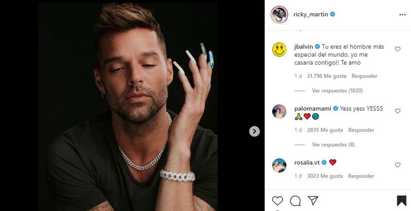 J Balvin le dijo a Ricky Martin que lo ama y se casaría con él